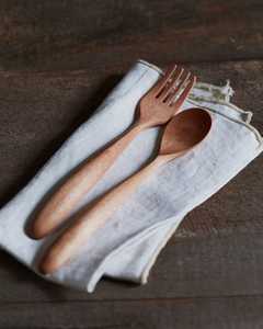Ensemble de cuillères en bois en forme de cœur faites à la main, écologiques, rustiques et naturelles, pour la décoration de la maison - Product Image 4