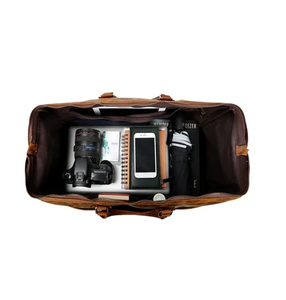 Bolsa de Viaje de Cuero para Hombre, Diseño Espacioso de Primera Calidad, Material Duradero, Cierre de Cremallera, Estilo Moderno para Viajes de Negocios o de Fin de Semana - Product Image 4