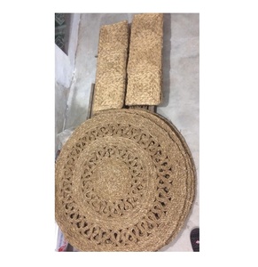 Manteles individuales redondos de bambú de Vietnam, mimbre de jacinto de agua y algas marinas tejidas para mesa de comedor, vajilla para el hogar - Product Image 4
