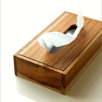 Porte-boîte à mouchoirs en bois, design nordique, organiseur pour la maison, fabriqué au Vietnam