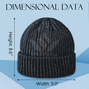 Gorro de Punto Acrílico Unisex, Color Sólido, Gorro Cálido Informal de Invierno, 8.6 Pulgadas de Alto, 9.0 Pulgadas de Ancho, Talla Adulto 56-58 CM - Product Image 5