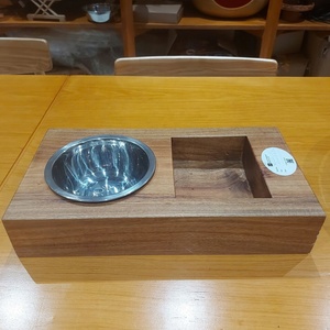 Tazón alimentador de madera para perros y gatos de tamaño mediano de nuevo diseño a precio barato de alta calidad cuencos dobles para mascotas hechos en Vietnam - Product Image 2
