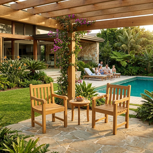 Silla de Jardín de Teca Jepara, Resistente y Sólida, Calidad de Exportación, Muebles de Exterior para Hostelería, Asientos para Piscina - Product Image 5