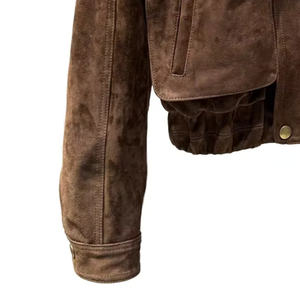 Nuevas Chaquetas de Cuero de Gamuza con Logotipo Personalizado RTS para Mujer, Producto de Moda, Chaqueta Vintage, Ropa Urbana, Prendas Exteriores Clásicas para Mujer - Product Image 5