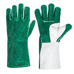 Gants de travail APH SPORTS à manches longues et doigts entiers, paume renforcée, pouce renforcé, robustes, pour atelier industriel, en cuir de vachette de qualité supérieure, pour le soudage - Product Image 1