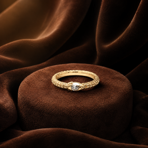 Vermeil Yellow Gold Wedding <b>Ring</b> Brilliant Round Cut Engagement Unisex Trendy Moissanite Prong Setting Elegant Birthday Gift - Product Image 4