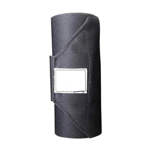 Venda de nailon negra para patas de caballo, vendaje equino para entrenamiento y uso en establos, vendaje negro para establos, protección para patas de caballo, protección para patas equinas - Product Image 1