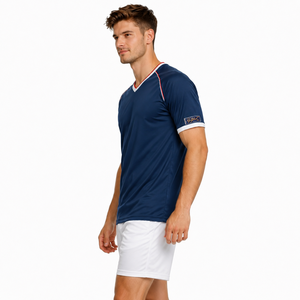 Camiseta de Fútbol Personalizada para Hombre, Cuello en V, Manga Corta, Transpirable, de Secado Rápido, Ropa Deportiva, Camiseta de Fútbol para Equipo - Product Image 3