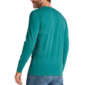 Chemise à manches longues en toile polyester/coton unie, design doux, respirante, confort décontracté, personnalisable - Product Image 2