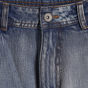 Pantalon cargo en denim décontracté pour homme, coupe droite, 77% coton, 22% Tencel Lyocell, 1% élasthanne, écologique, lavage enzymatique, extensible, plissé - Product Image 3