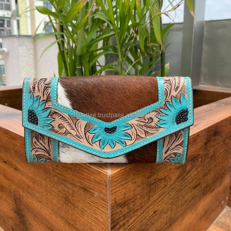 Brown With Turquoise Tooling