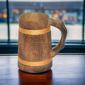 Vente en gros nouveau style de tasses en céramique Viking en bois pour la bière et le café pour les mariages et l'exportation mondiale Falak - Product Image 1
