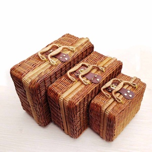 Cute kids travel bags with carrying handles sustainable woven rattan luggage great quality - Product Image 6