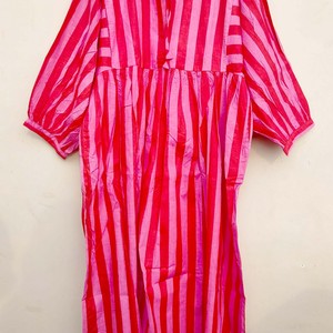 Robe longue décontractée élégante faite à la main, coupe ample, été/hiver, 100 % coton pur, imprimé floral, style naturel, vente en gros - Product Image 2