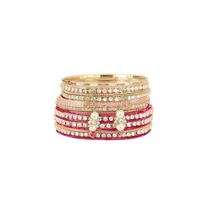 Sparkling Austrian Stone Fashion Jewelry <b>Set</b> for Wedding & Festive Wear 10575607PU_2.4 <b>Bangle</b> Collection - Product Image 2