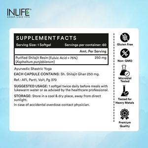 Cápsulas de Resina de Shilajit 250mg, Origen Himalaya, 75% Compuestos Fúlvicos, 80 Minerales Traza, 60 Cápsulas Blandas - Product Image 5