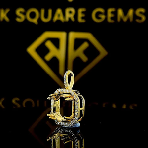 จี้ห้อยคอฮิปฮอปทรง Asscher ชุบทองสำหรับเด็ก ทำจากเงินสเตอร์ลิง ประดับเพชรโมอิสซาไนต์คุณภาพ VVS แบบกึ่งสำเร็จรูป ปรับแต่งได้ ขนาด 2-4 นิ้ว - Product Image 2