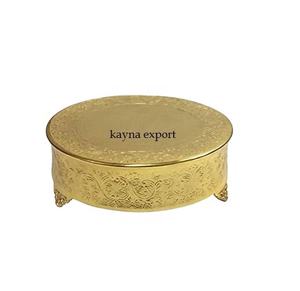 Support de gâteau en métal doré luxueux fini dans le luxe doré pour les fêtes d'anniversaire-Fournisseur et fabricant d'outils de gâteau - Product Image 1