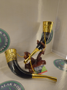 Diseño de lujo Cuerno para beber de la mejor calidad con soporte de madera Cuerno de buey Jarra vikinga Acabado pulido Artículo Cuerno de Búfalo de buey por FWE - Product Image 6