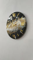Horloge murale abstraite moderne faite à la main, artisanat en résine époxy, décoration murale moderne, décoration murale en résine