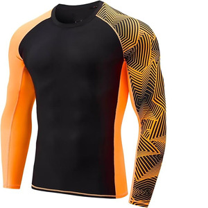 Custom Logo <b>Free</b> Digital Print Rash Guard for Sportswear Brands Distributors-Spandex/Polyester Lightweight Durable Quick Dry - Product Image 3