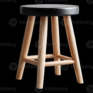 Tabouret en bois MDF blanc minimaliste, finition naturelle, décoratif - Aqudus Saleem - Product Image 2