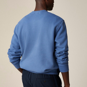 Men's Blue Crew Neck Sweatshirt Flame Brand Print Regular Fit Casual Knitted Pullover Autumn Wear - Product Image 2