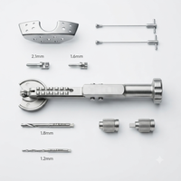 Kit d'outils chirurgicaux dentaires manuels en acier inoxydable avec embouts de perçage et vis pour la thérapie orale