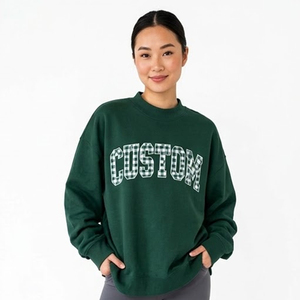 Sweat-shirt universitaire personnalisé de haute qualité, patchwork brodé, col rond, texte personnalisé, pull avec lettres personnalisées, cadeau pour maman, OEM - Product Image 3