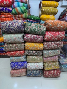 Coding Embroidery Fabric Embroidered Silk Fabric Lace Fabric For Kaftan Abaya Modest Fashion Garment Manufacturers Global Export - Product Image 5