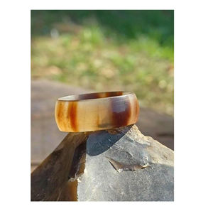 Bague en corne de buffle naturelle faite à la main, écologique, polie, pour fêtes, personnalisable, anniversaire, couleur tendance, prix d'usine - Product Image 6