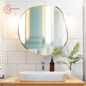 Luxury Mid Century Modern Stainless Steel <b>Rectangular</b> <b>Wall</b> <b>Mirror</b> Handmade 4.0mm Thickness Living Room Decorative Vanity <b>Mirror</b> - Product Image 6