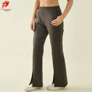 Premium <b>Stretch</b> Apparel Lightweight Flexible Women Flare Track Pants For Stylish Movement And Casual Outfit Wear - Product Image 4