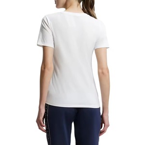 Camisetas de Cuello en V para Mujer con Logotipo Bordado Personalizado, Camisetas Casuales de Verano de Manga Corta, Transpirables, de Algodón, Lisas - Product Image 4