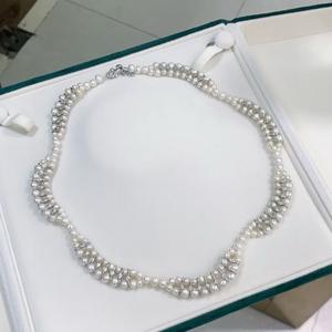 Collar Corto de Perlas de Agua Dulce Tejido a Mano Vintage, Gargantilla de Varias Capas para Fiesta Nupcial, Accesorio de Moda para Vestidos - Product Image 2