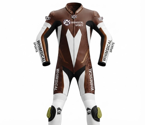 Combinaison de moto en cuir sur mesure de qualité supérieure MotoCP Racing 1 pièce, équipement de conduite avec bosse niveau 2 CE, fabriquée sur mesure - Product Image 1