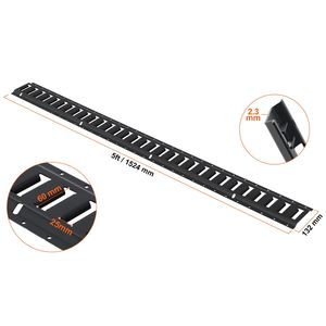 Kit di fissaggio per carichi pesanti E-Track da 4 pezzi, 5 binari in acciaio per carichi pesanti fino a 900 kg, accessori per il controllo del carico - Product Image 5