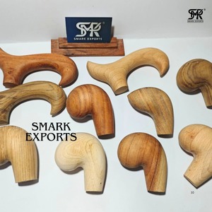 Curved Wooden <b>Walking</b> <b>Cane</b> Handle Handmade Natural Finish Ergonomic Grip Replacement <b>for</b> Hiking Staff Natural Crafts - Product Image 5