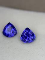 Tanzanite bleue naturelle de qualité AAA+ 8 mm, taille cœur, 4,31 ct, pureté loupe, pierre précieuse facettée, jeu de couleurs, origine TZ, sans trou, pour bijoux