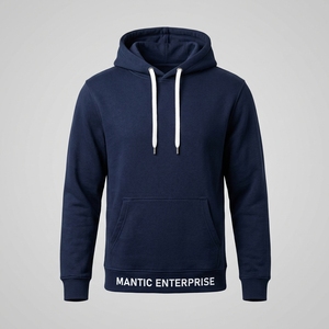 Custom Logo Embroidered 100% Cotton Fleece Pullover <b>Hoodie</b> <b>Plain</b> Blank High Quality Regular Fit Heavyweight ODM Unisex - Product Image 3