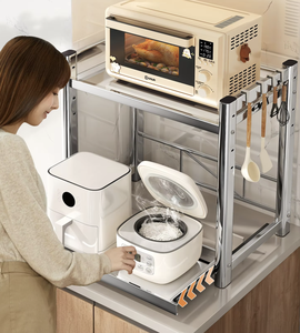 Étagère de rangement de cuisine double couche OEM/ODM Vietnam, support de comptoir pour four à micro-ondes - Product Image 5