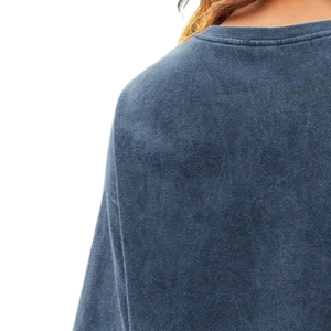 Camiseta Oversize de Mujer con Efecto Lavado Vintage, Ajuste Holgado, Manga Corta, Cuello Redondo, Estilo Casual Urbano, 100% Algodón, Lisa para Verano - Product Image 4