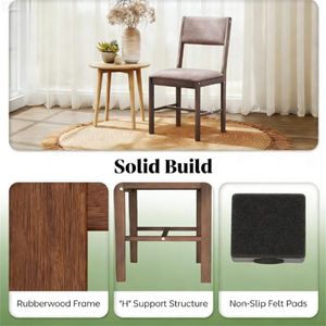 4 Sedie da Pranzo Marroni per Cucina e Soggiorno - Product Image 3