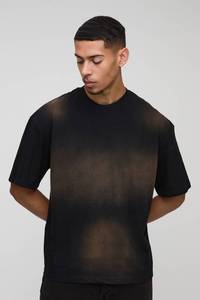 เสื้อยืดพรีเมียมผ้าฝ้าย 100% ทรงปกติ สไตล์วินเทจ ลุคสตรีทแวร์ สำหรับผู้ชาย คุณภาพสูง ผ้าเทอร์รี่ OEM ซักแล้วไม่หดตัว - Product Image 1