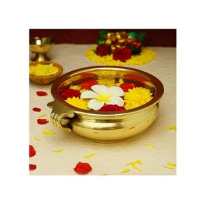 Cuenco Tradicional Étnico Urli de Latón Puro con Campanas y Adornos de Piedras Preciosas, Material: Latón - Product Image 2