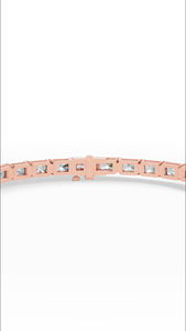 Bracelet tennis en diamant de laboratoire taille émeraude, or massif 10K, vente en gros, fabricant OEM, bijoux de qualité export - Product Image 2