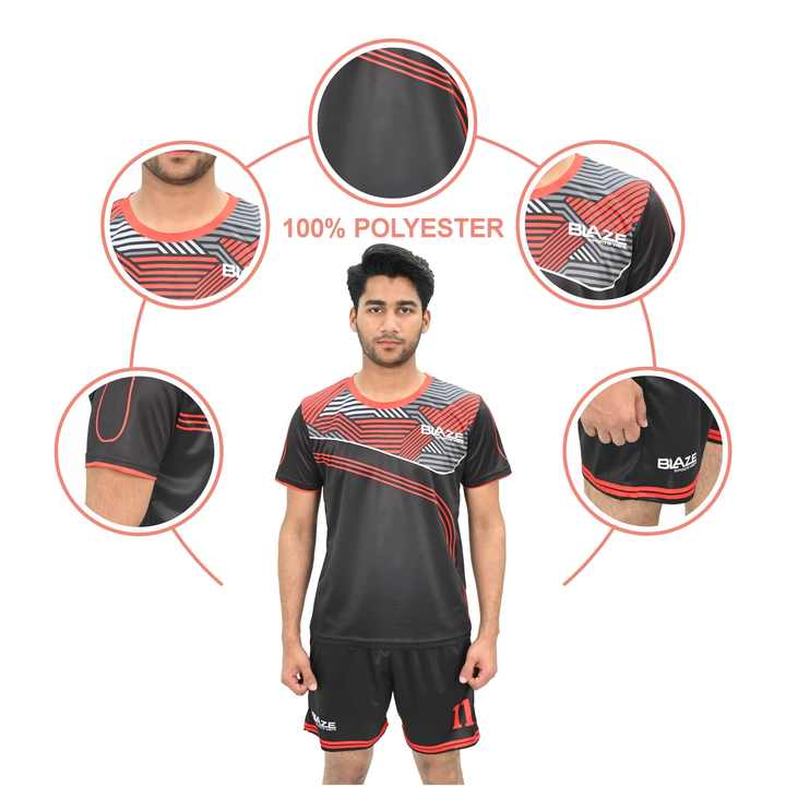 Blaze Fight Wear New Design Custom  Soccer Jersey Training Football Set Man and Boy Football Kit Soccer Suit soccer jersey