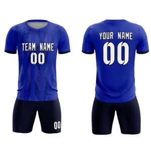 Custom Soccer Uniform Set Black <b>Red</b> Sublimation Print Team Name Number Adult Unisex Breathable Polyester Sport Wear Needle - Product Image 2