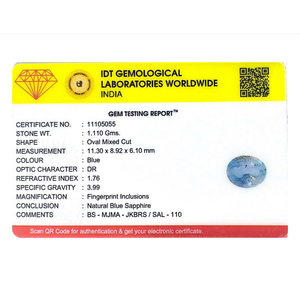 Natural Royal Blue Synthetic Sapphire 5.55 Carat Loose Gemstone for Fine Jewelry - Product Image 4