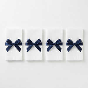 Ruban satiné simple face bleu marine 12 mm pour cadeaux d'affaires, événements d'anciens étudiants, boîtes de récompenses - Fabricant - 10 rouleaux x 8 mètres par paquet - Product Image 1